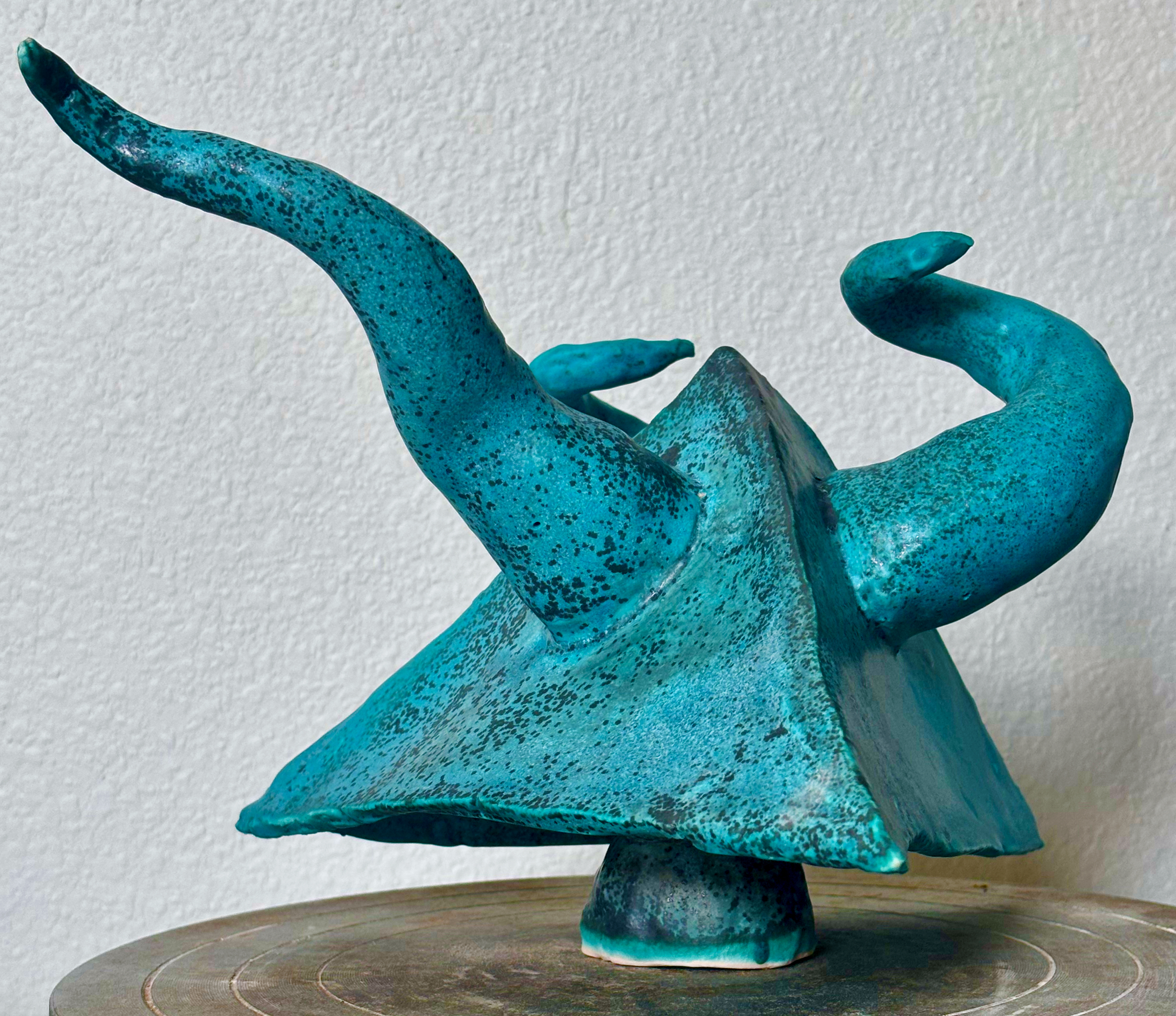 Reaching for Feelings ceramic sculpture view